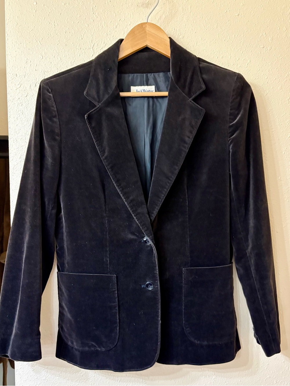 Jack Winter black 1980’s  Velvet Blazer